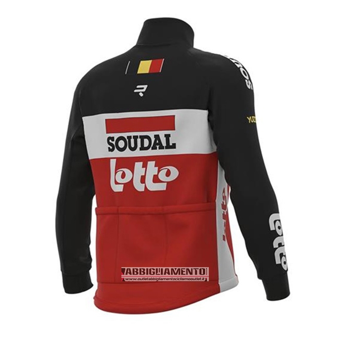 Abbigliamento Lotto Soudal 2020 Manica Lunga e Calzamaglia Con Bretelle Nero Bianco Rosso - Clicca l'immagine per chiudere